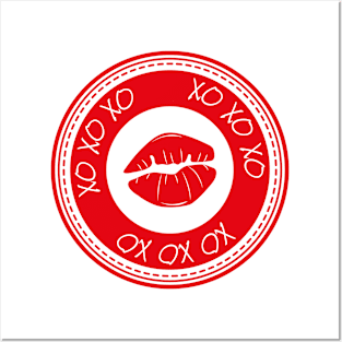 Lips xo xo xo Posters and Art